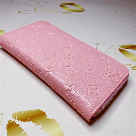 lv pink wallet